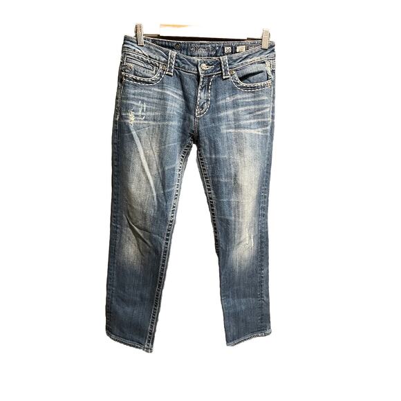 Miss Me Medium Wash Distressed Skinny Women's Jeans Size 30 - Picture 1 of 5